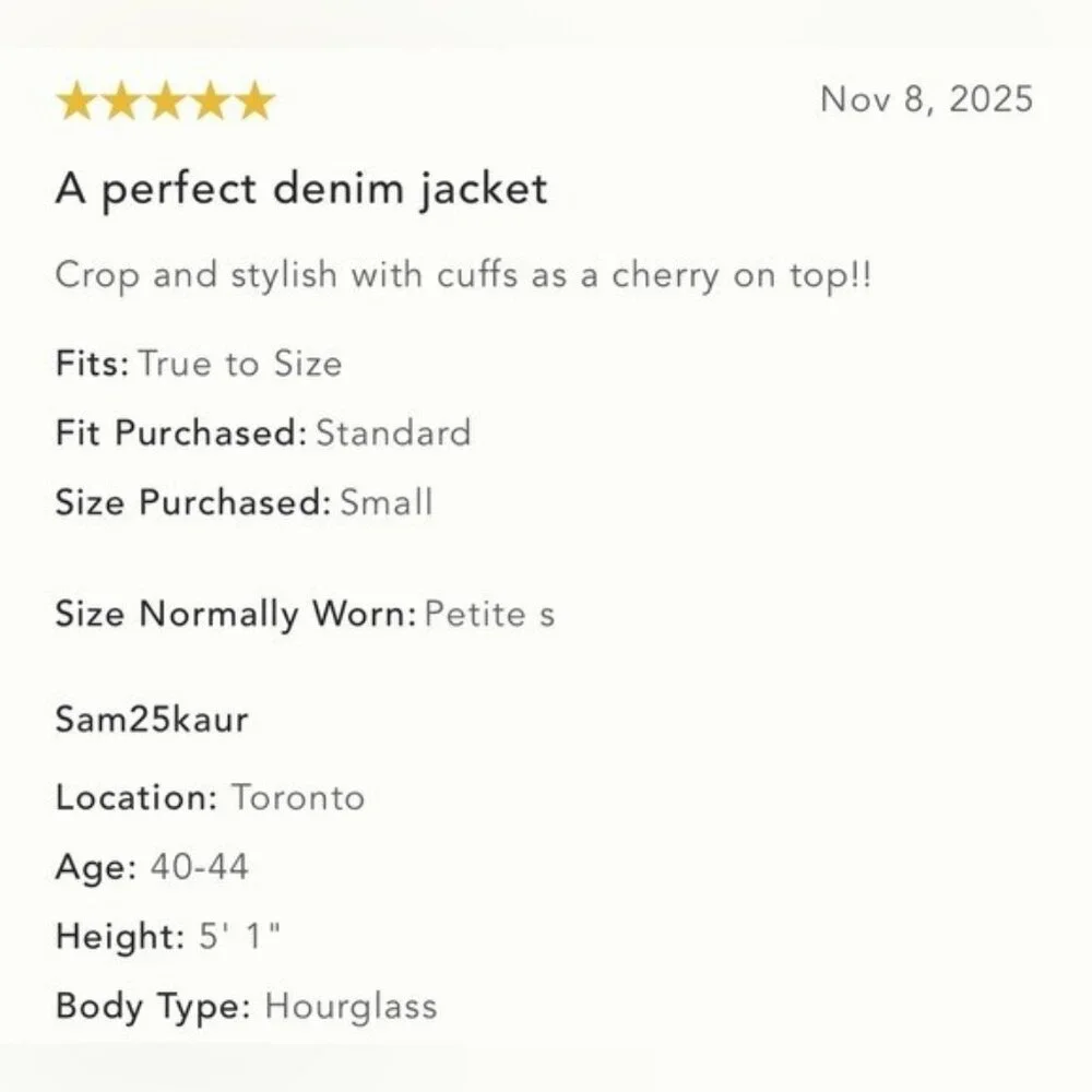 NWT Size M - Pilcro 100% Cotton Cuffed Crop Denim Jacket (NWT US$ 168) - Picture 14 of 16
